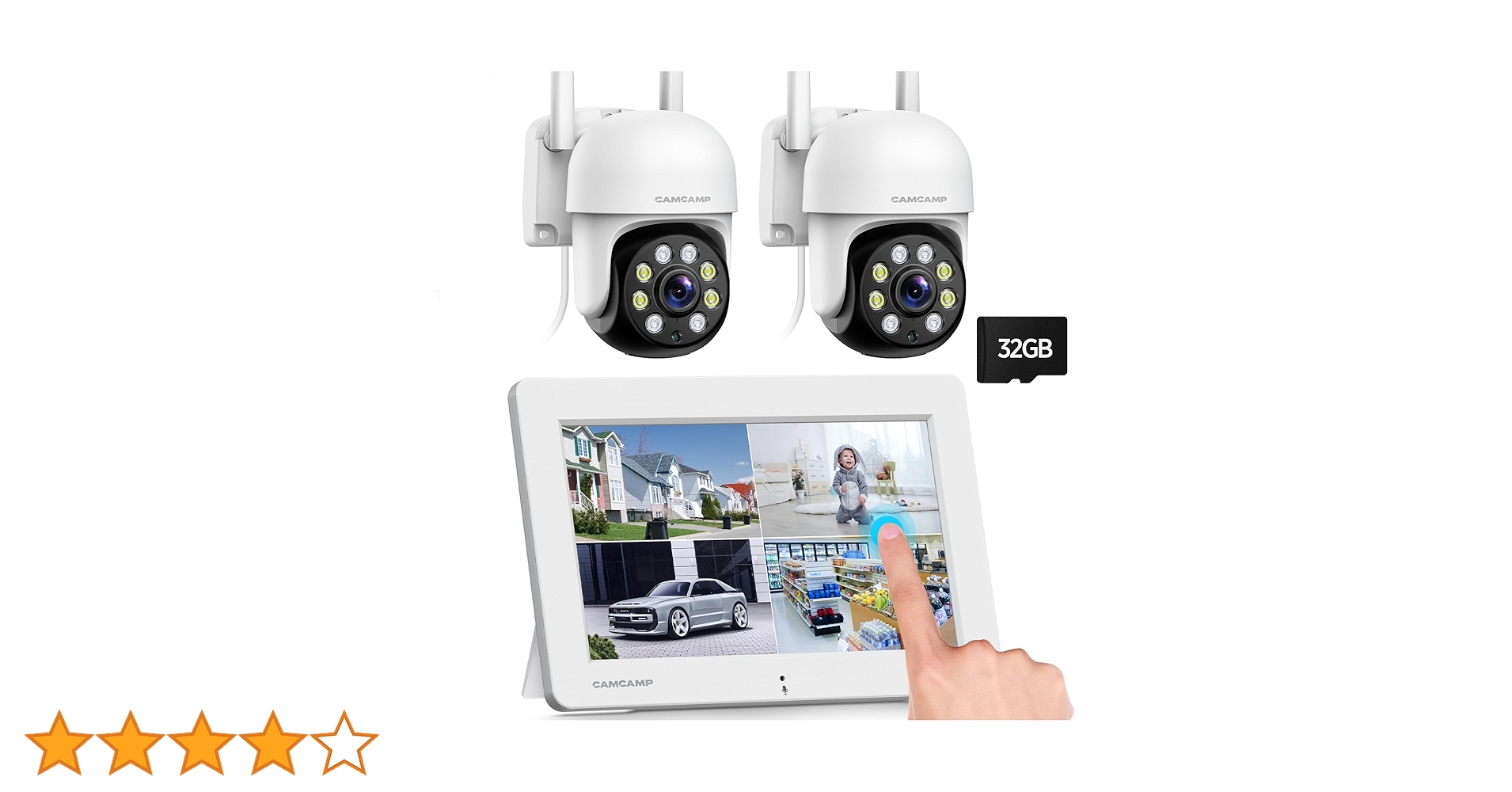 Amazon.co.jp: 【防犯カメラ 屋外 無線・タッチスクリーン・内臓